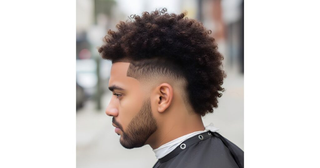Afro Curly Mullet Fade