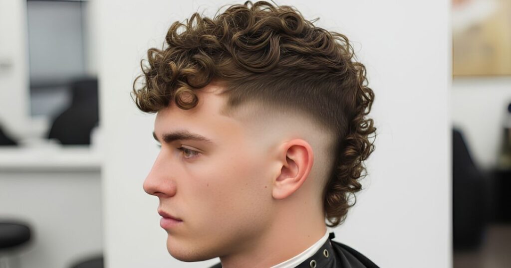 Curly Mullet Fade
