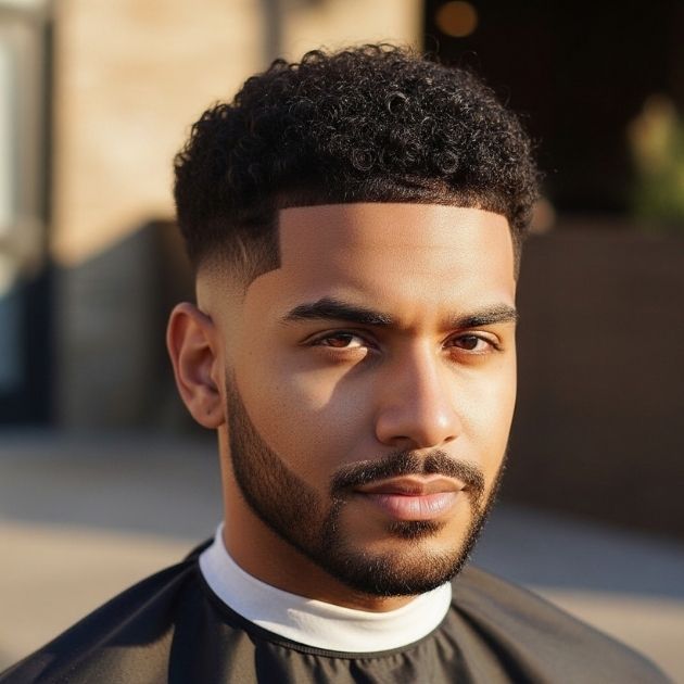 Curly Taper Fade