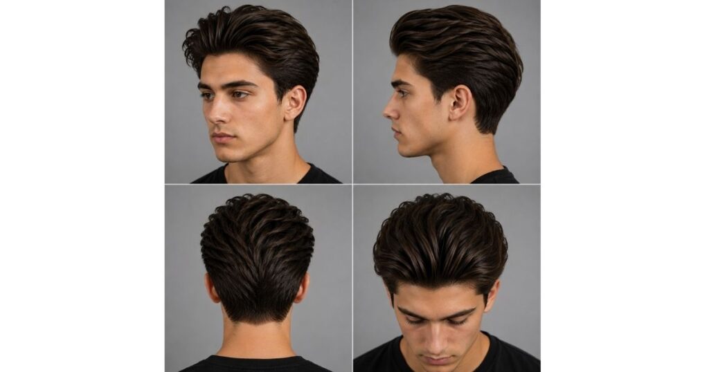 High Volume Brush Back Hair Cut