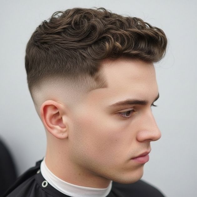 Low Taper Fade + Curly Hair