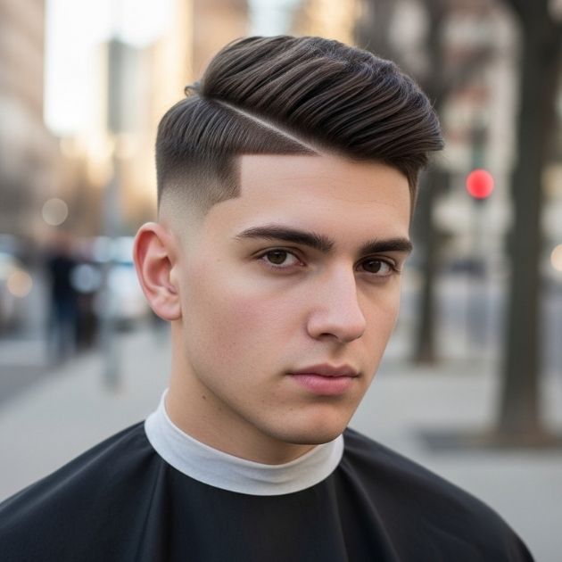 Low Taper Fade + Side Part