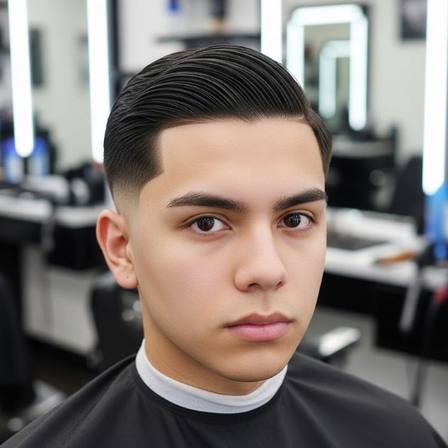 Low Taper Fade + Slick Back