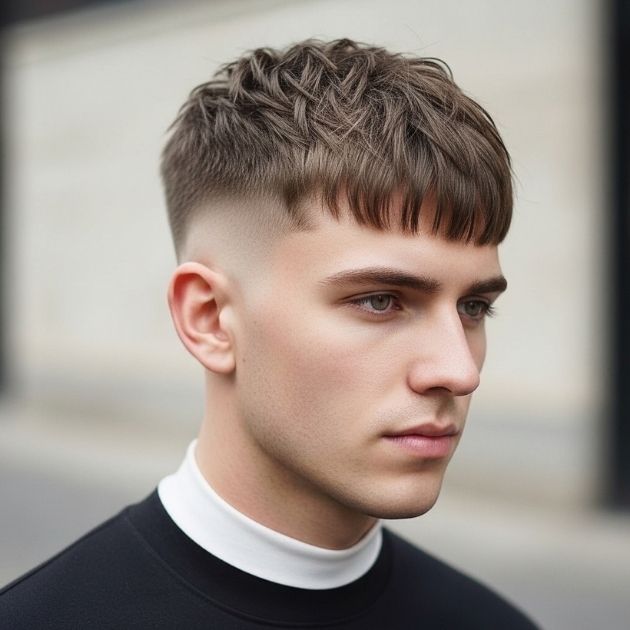 Low Taper Fade + Textured Crop Fringe