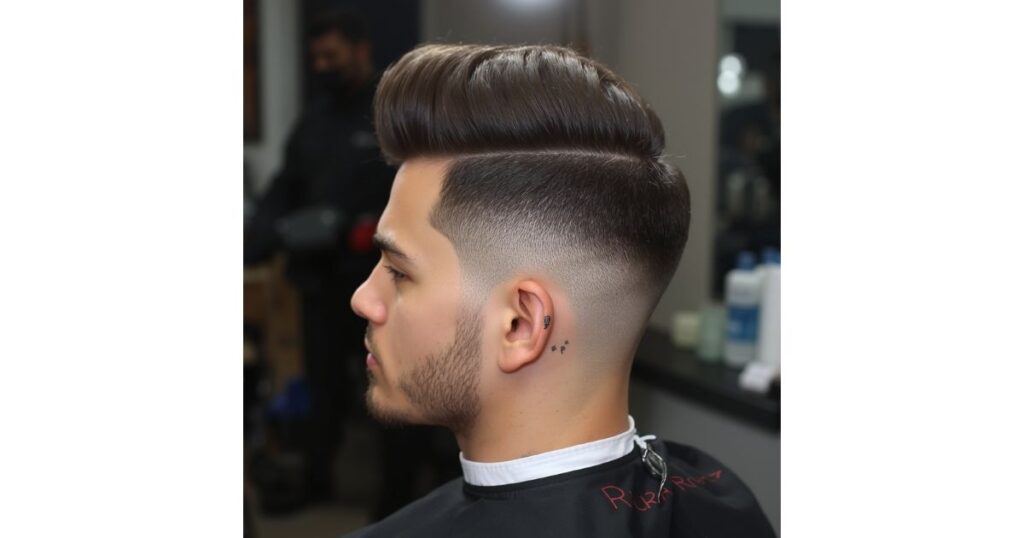 Modern Pompadour with Undercut Fade