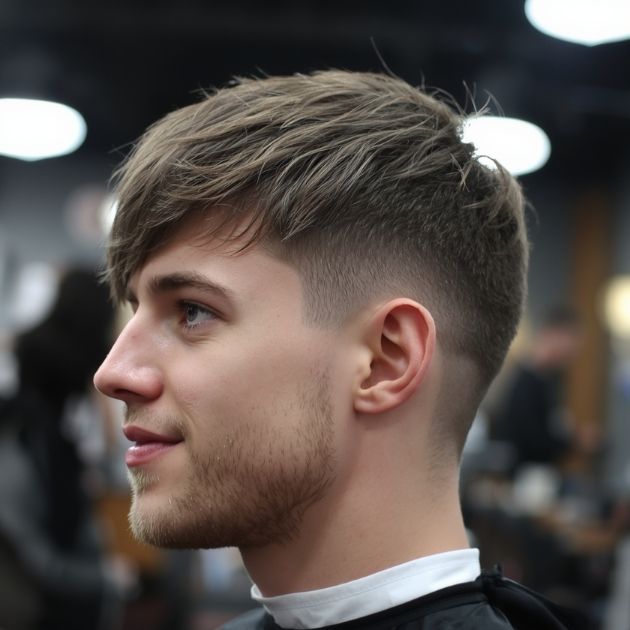 Shaggy Fade Hair Cut Men