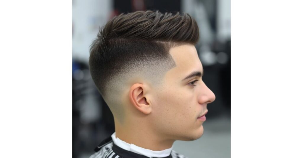 Spiky Hair with Taper Fade