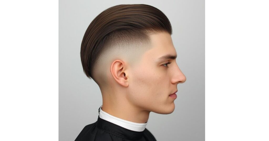 Straight Hair Burst Fade