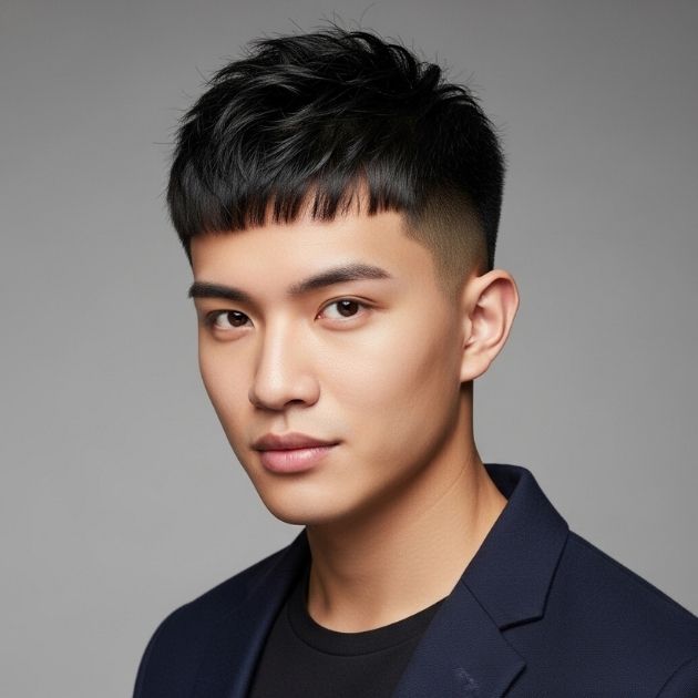 Asian Textured Fringe Style