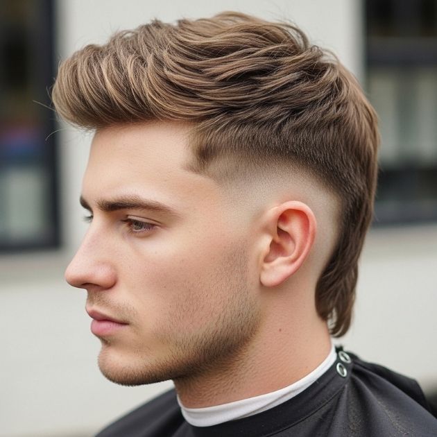 Burst Fade Mullet