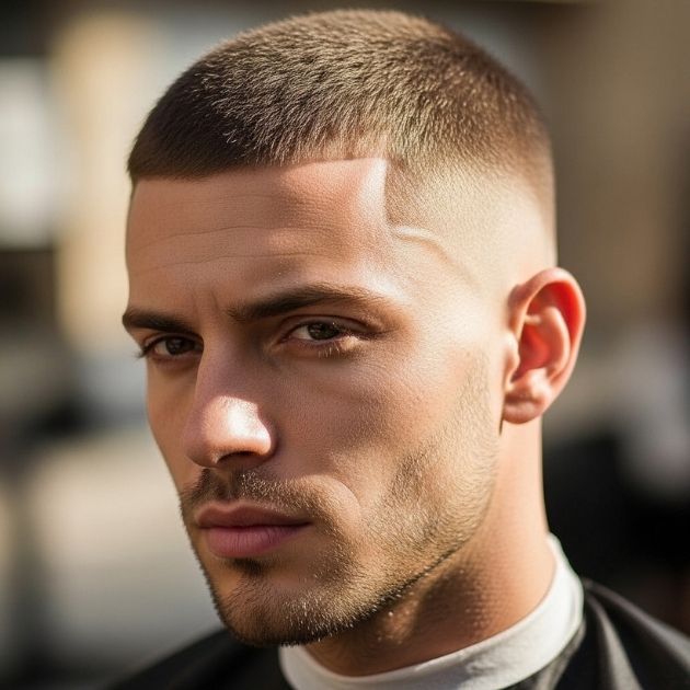 Buzz Cut with Low Fade