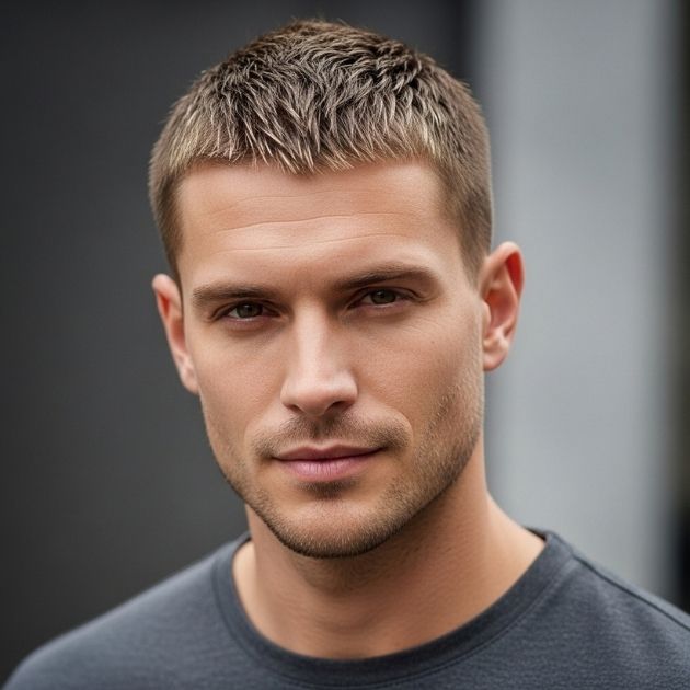 Buzz Cut with Subtle Highlights