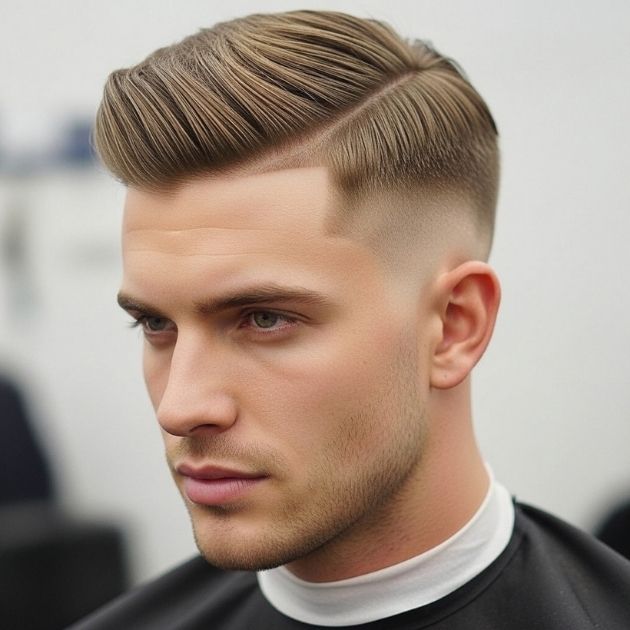 Comb Over with Low Fade