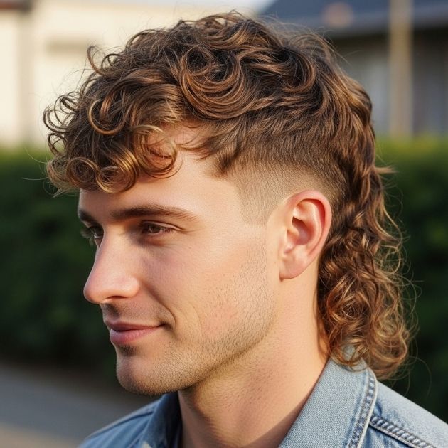 Curly-Wavy Mullet