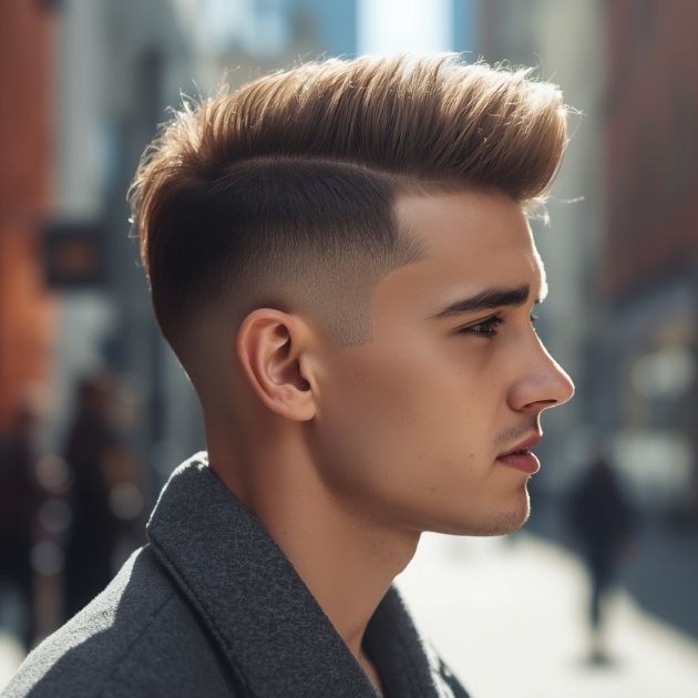 Drop Fade with Pompadour