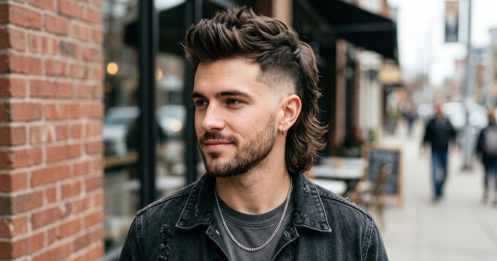 Faux Hawk Mullet Fade