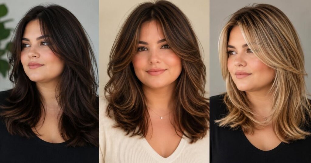 Layered Haircuts for Chubby Faces
