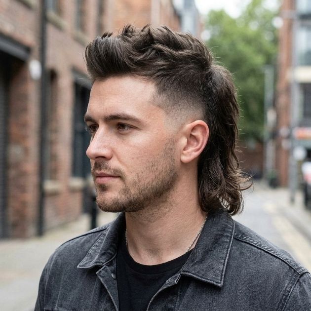 Low Fade Faux Hawk Mullet