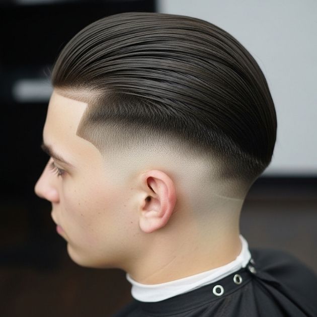 Low Fade with Straight Hair
