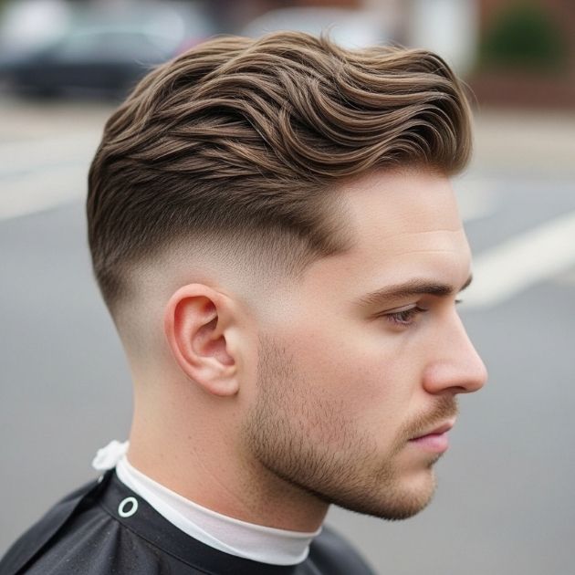 Low Fade with Wavy Hair