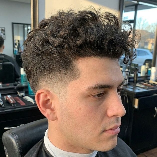 Low Taper Curly Messy