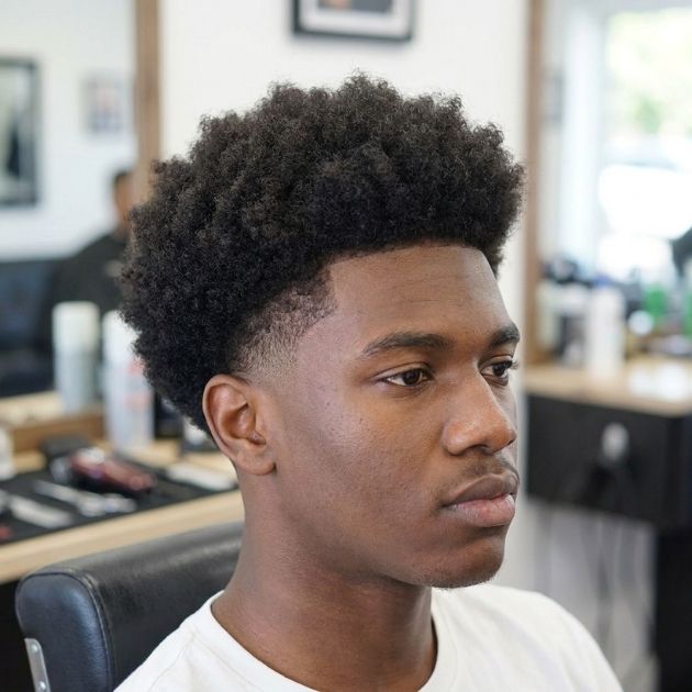 Low Taper Fade Afro Haircut