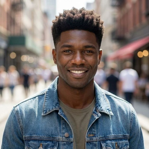 Low Taper Fade Afro for Everyday Style