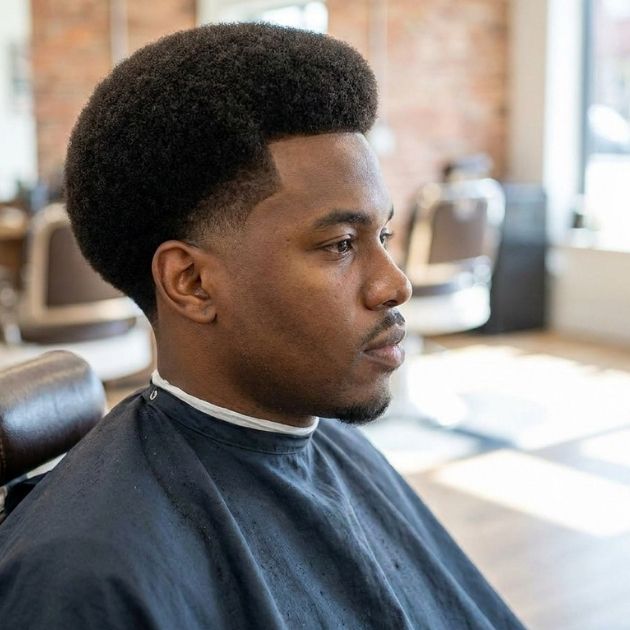 Low Taper Fade Clean Afro