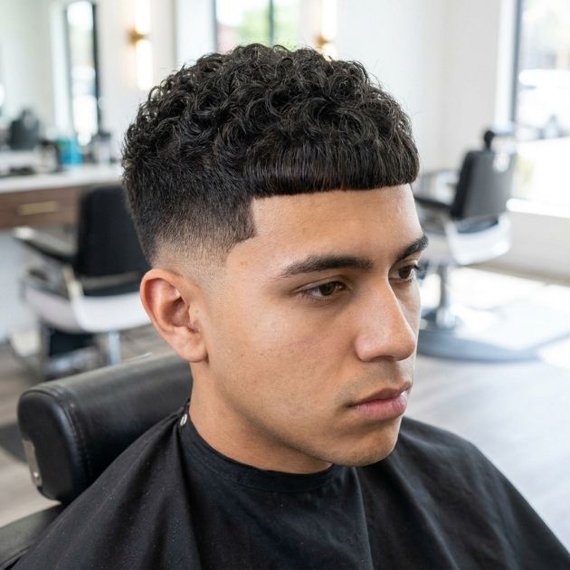Low Taper Fade Curly Hair Edgar