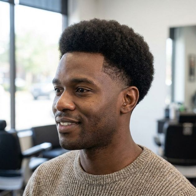 Low Taper Fade Fresh Afro Style