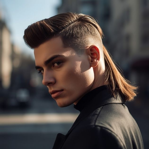 Low Taper Fade Mullet