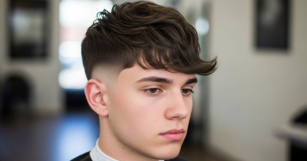 Low Taper Fade Textured Fringe