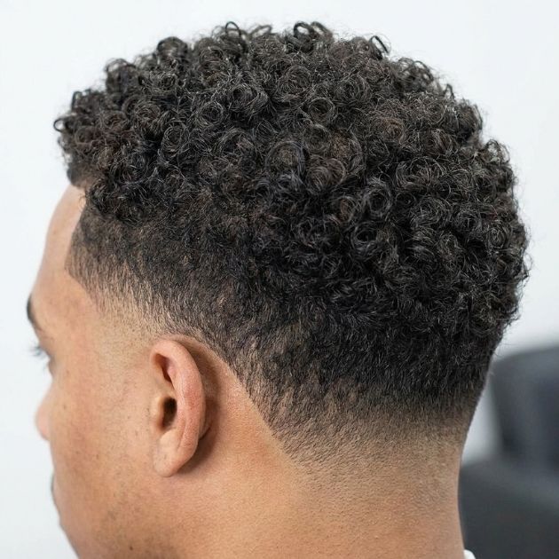 Low Taper Fade Tight Curls