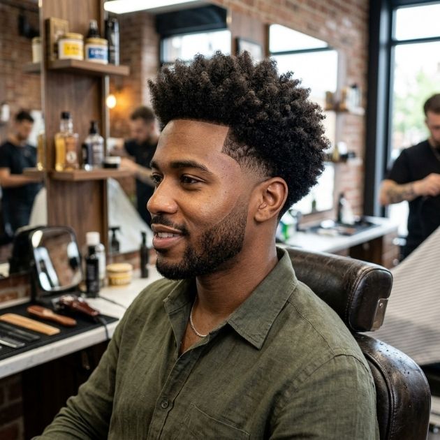 Low Taper Fade Trendy Afro