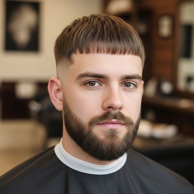 Low Taper Fringe with Beard