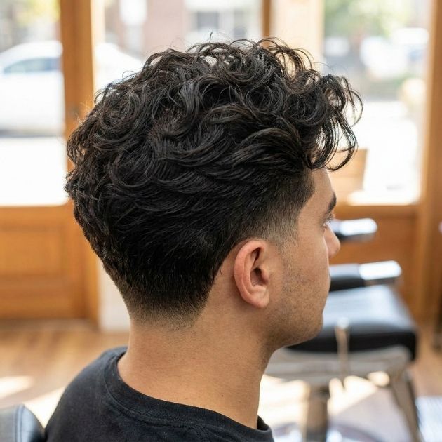 Low Taper With Loose Curls
