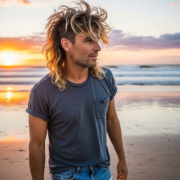 Messy Beach Wave Mullet