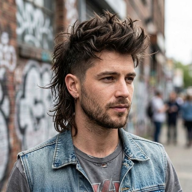 Messy Faux Hawk Mullet