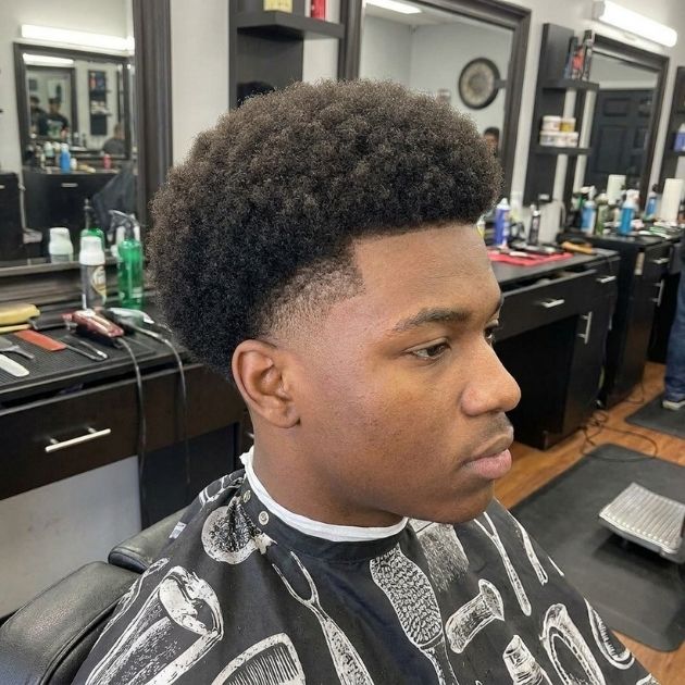 Mid Taper Fade Afro