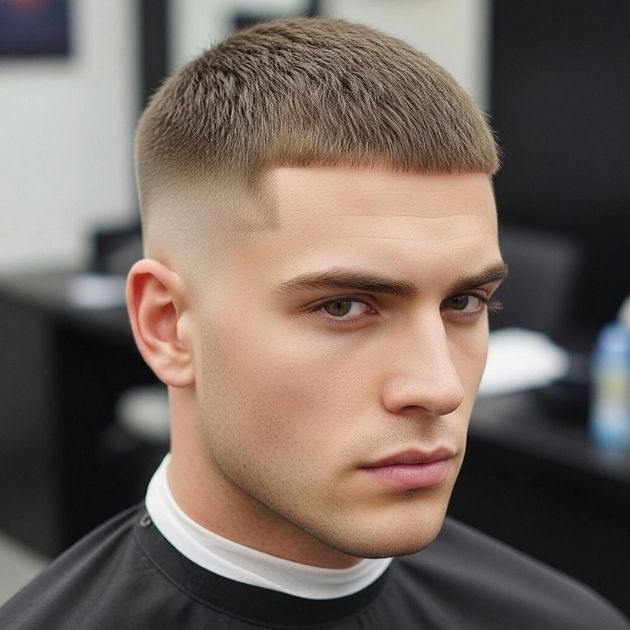Mid Taper Fade Buzz Cut