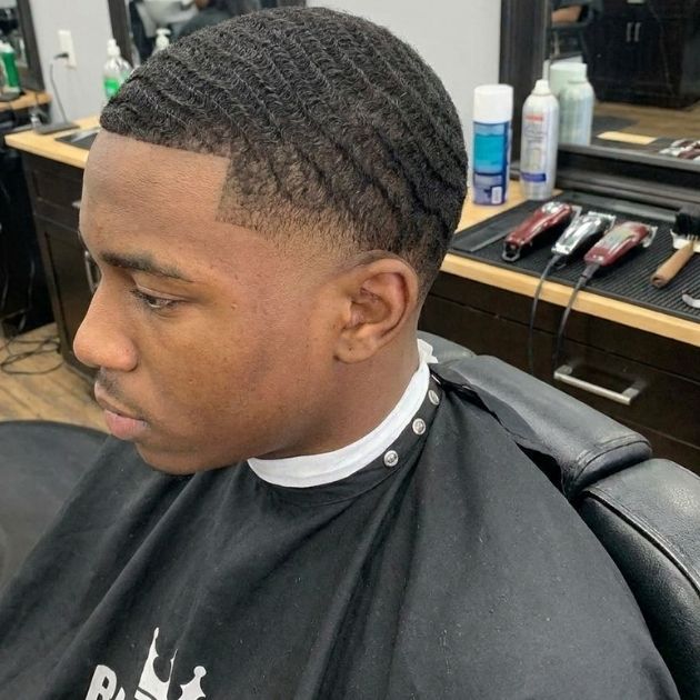 Mid Taper Fade with Waves