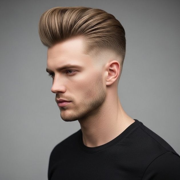 Pompadour with Low Fade