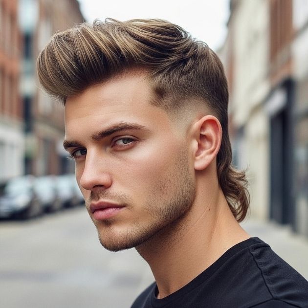Quiff Mullet Fade
