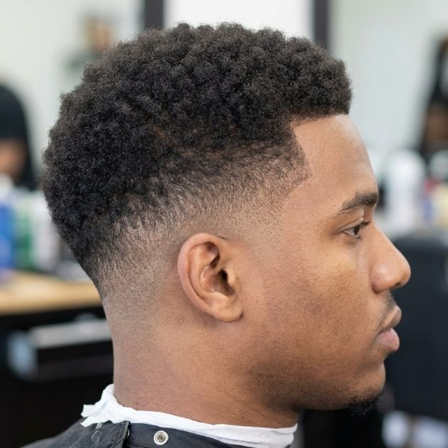 Short Low Taper Fade Afro