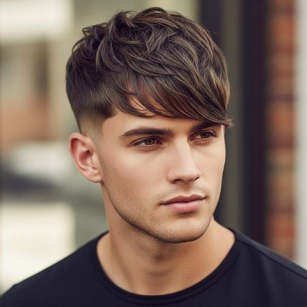 Side-Swept Textured Fringe