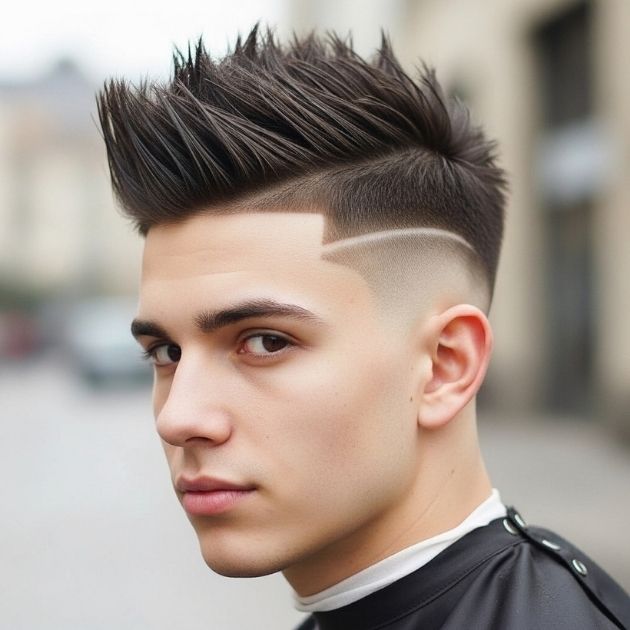 Spiky Hair with Low Fade