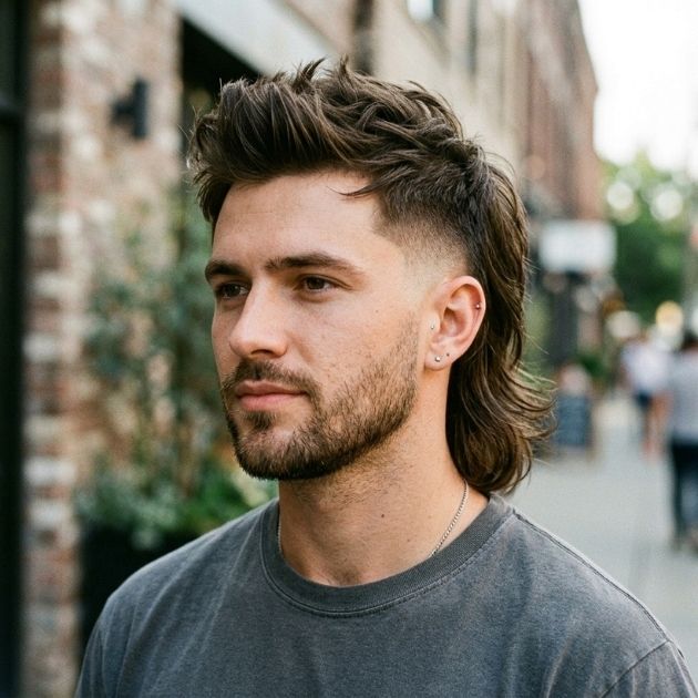 Taper Fade Faux Hawk Mullet