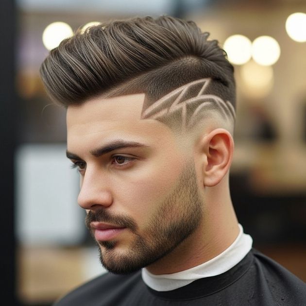 Taper Fade with Hair Design Art