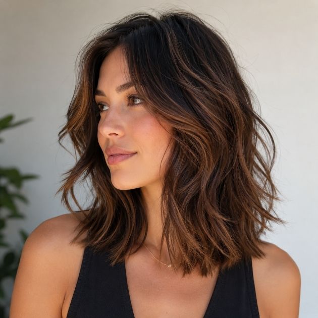 Textured Shoulder-Length Layers