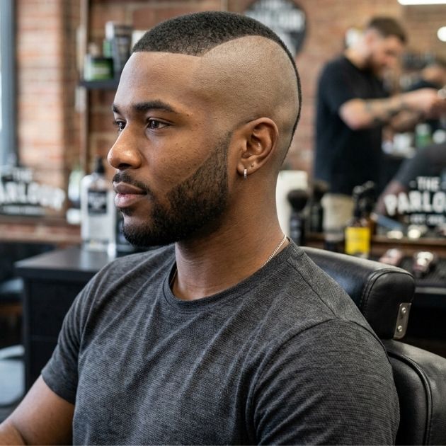 Buzz Cut Mohawk Burst Fade